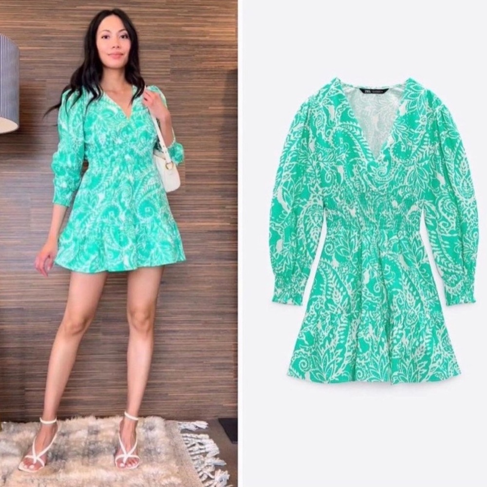 Zara Linen Blend Mini Dress